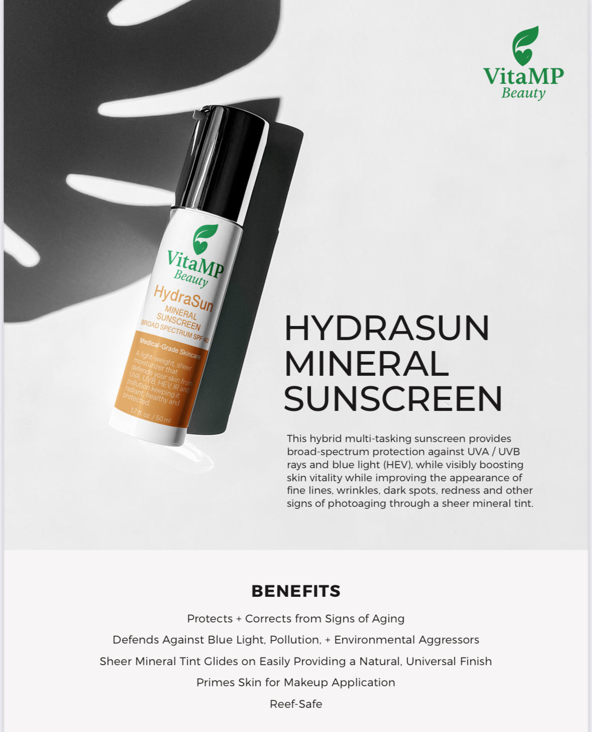 VitaMP HydraSun Mineral Sunscreen SPF 40